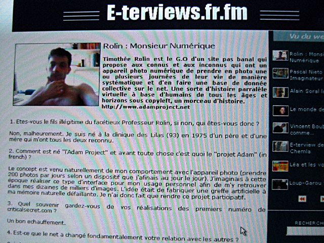 Mon interview est en ligne