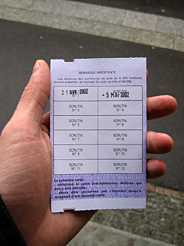 Ma carte d'électeur