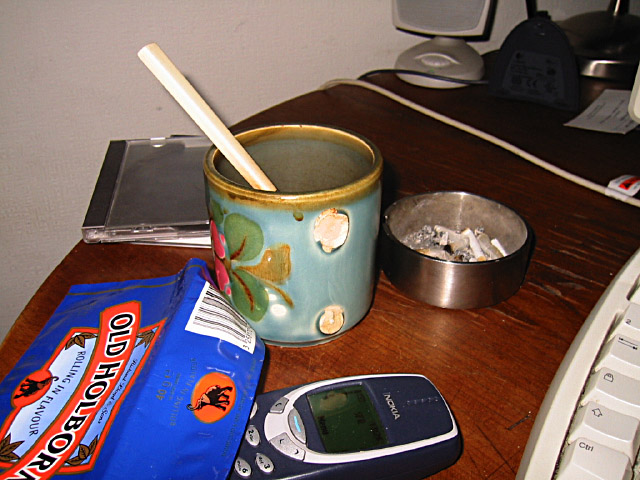 Je bois du café