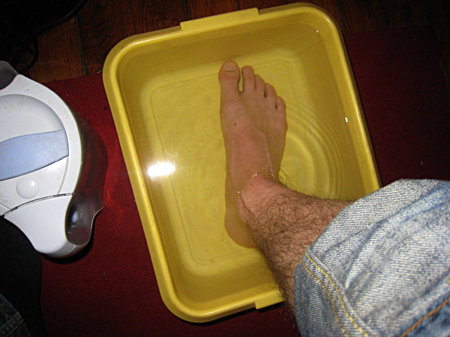 Je me fait un bain de pied