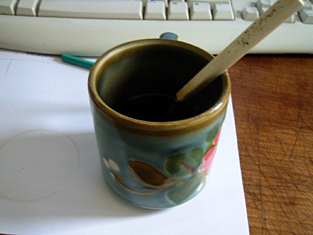 Je bois du café