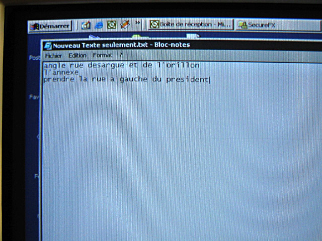Edouard me donne l'adresse de l'annexe où il intervient ce soir