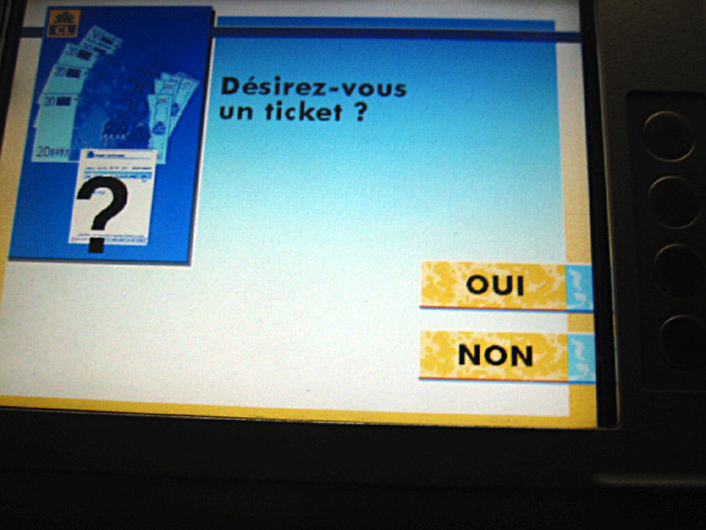 Je retire de l'argent