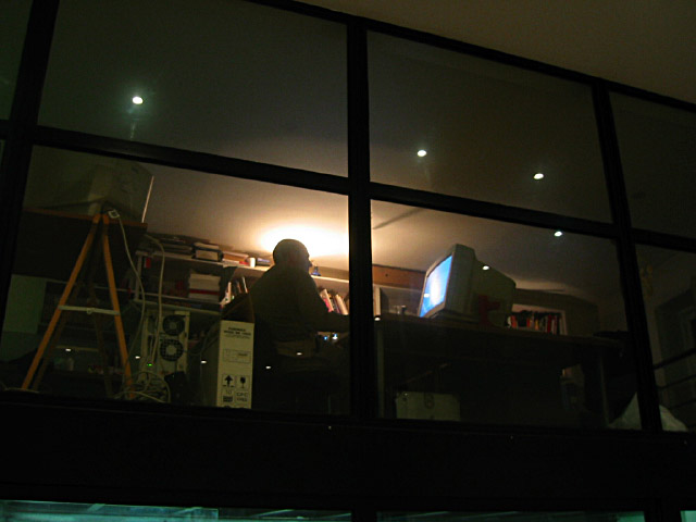 Christophe sur la mezzanine
