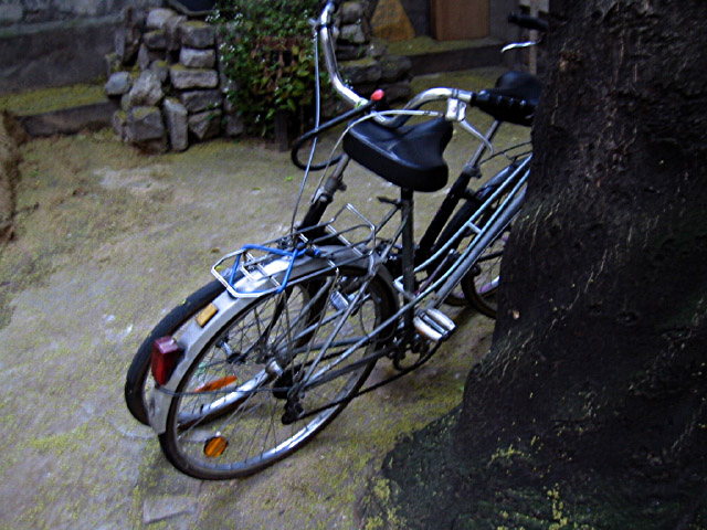 Nous garons les vélos