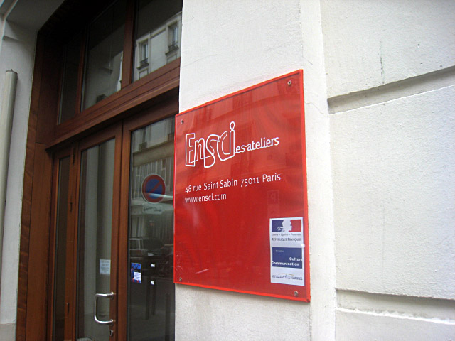 J'arrive à l'ENSCI