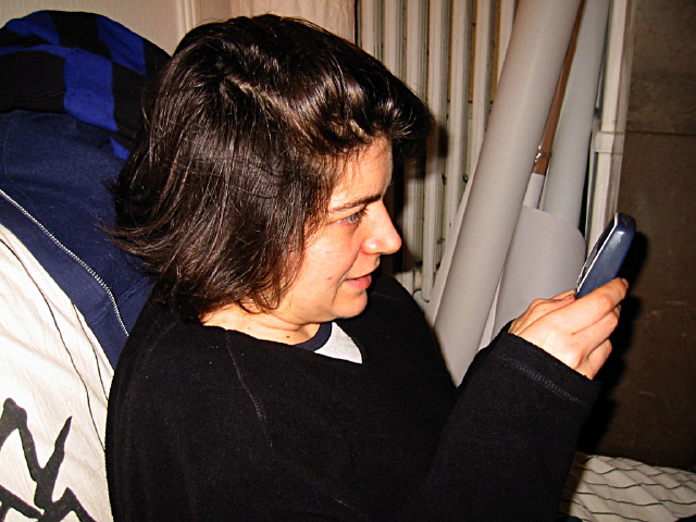 Sabine passe la nuit chez moi