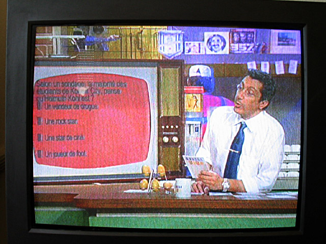 Je regarde une merde à la télévision