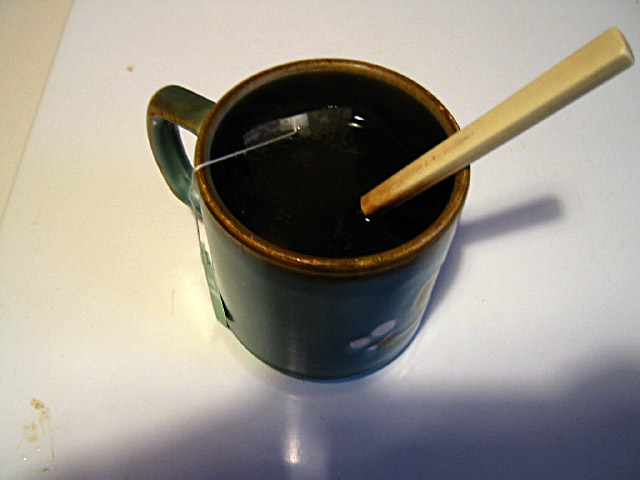 Je bois une tisane
