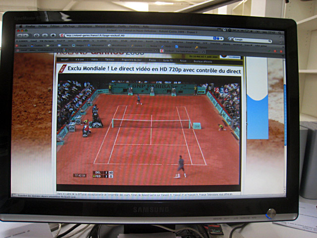 Je regarde Roland Garros