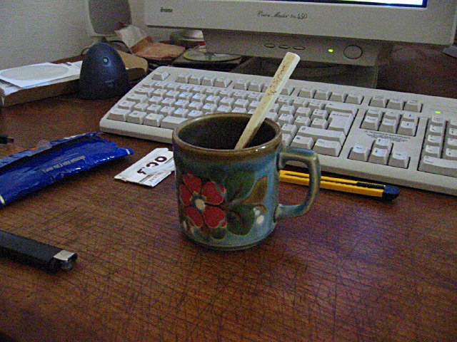 Je bois mon café