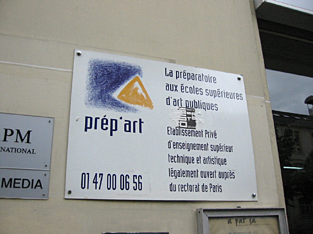 Je profite d'être dans ce quartier pour aller à Prép'Art