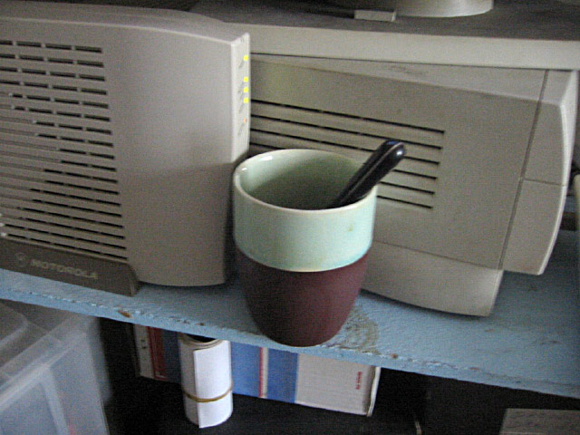 Je bois du café