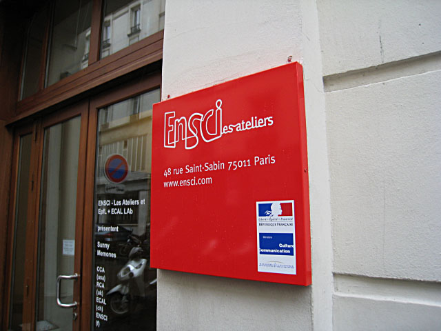 J'arrive à l'Ensci