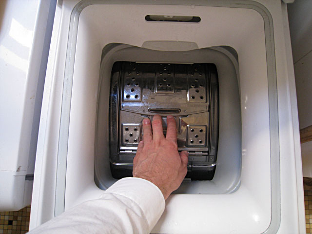 J'ouvre la machine à laver