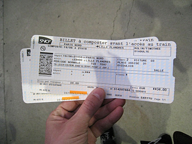 Mes billets de train