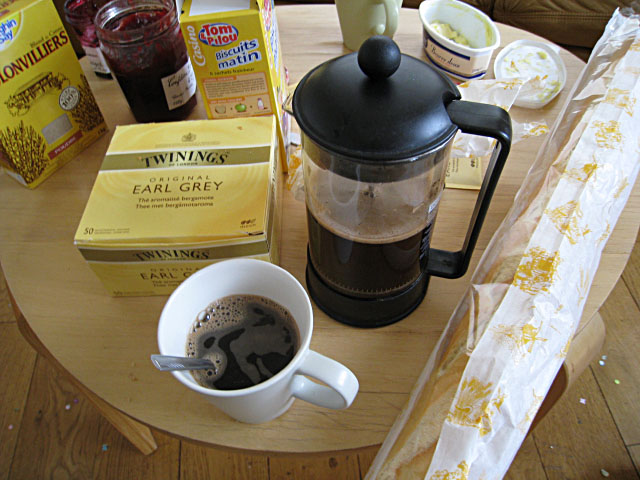 Je bois du café
