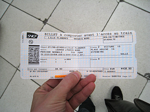 Mon billet