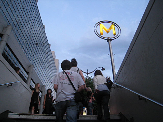 Je sors du métro
