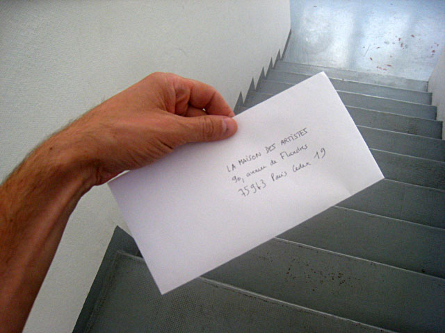 Je prépare un courrier pour la maison des artistes