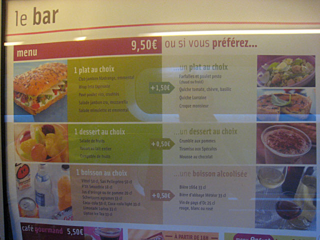 Le menu