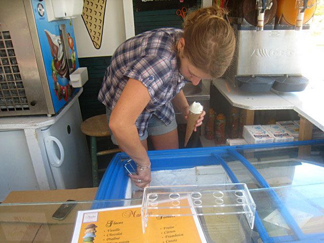 Je commande une glace