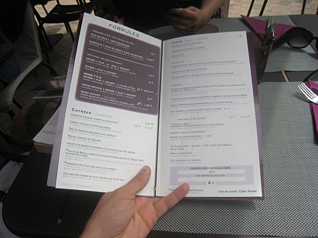 Le menu