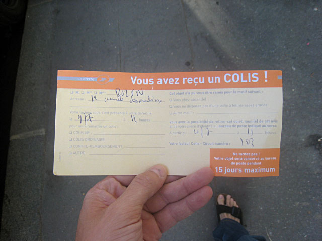 J'ai reçu un colis