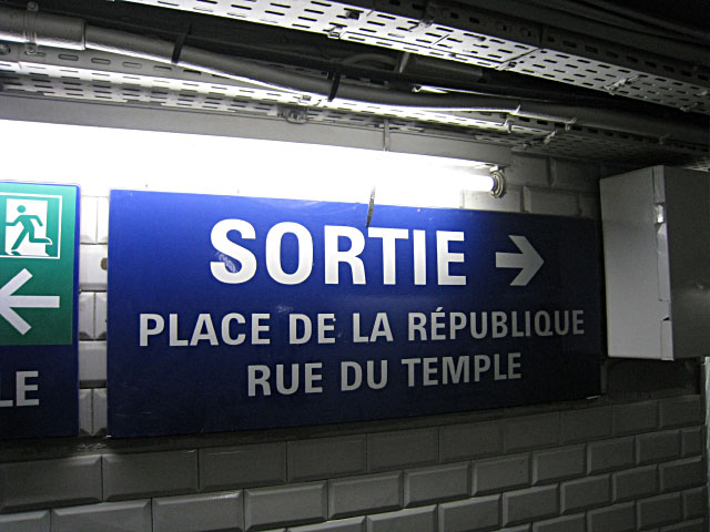 Je sors à République