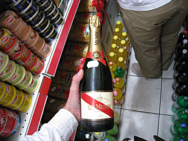 J'achète du champagne
