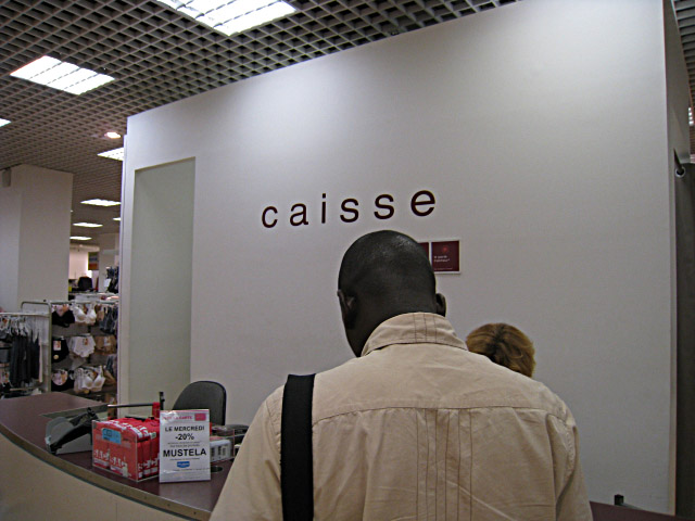 Je paye à la caisse