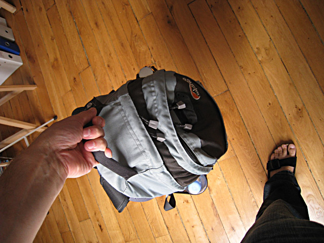Je prends mon sac