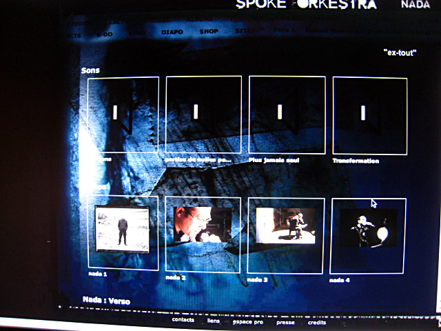 Je regarde le site qu'elle a fait pour Spoke Orchestra