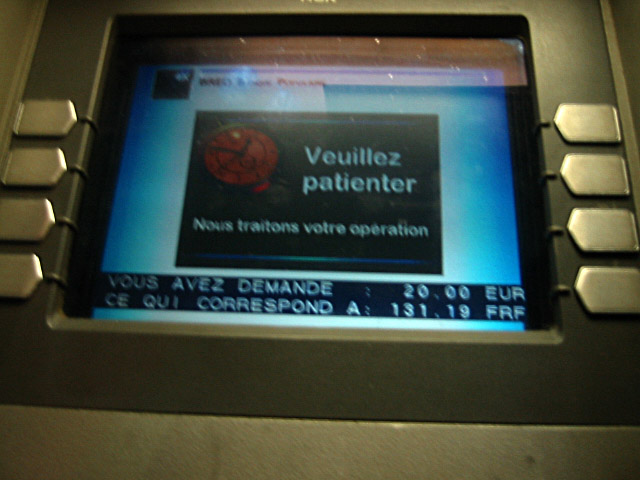 Je retire de l'argent