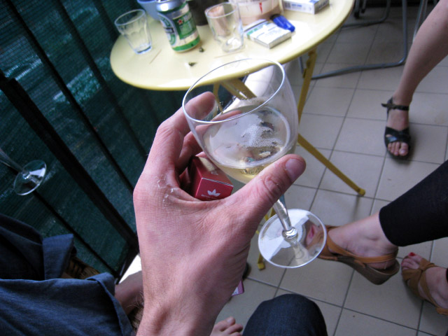 Je bois du champagne