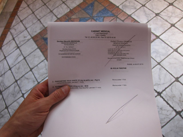 Je me fais prescrire des antidépresseurs et des anxiolitiques