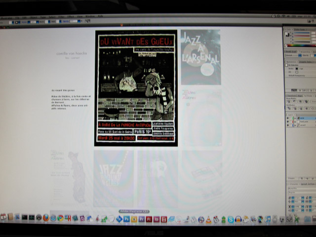 Nous travaillons sur son site