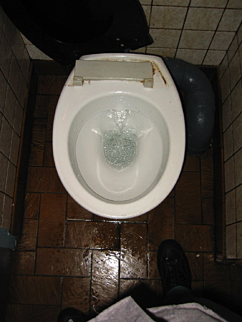 Je vais aux toilettes