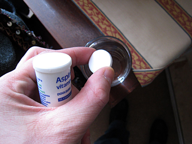 Je prends une aspirine