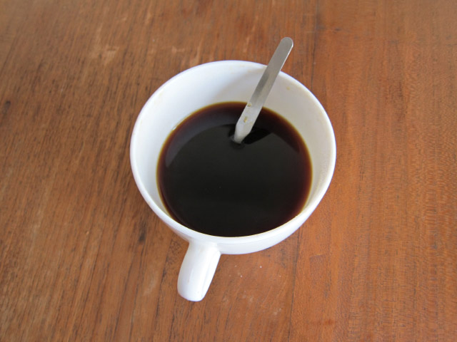 Je bois du café