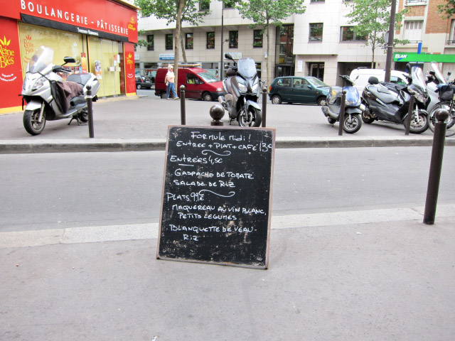Le menu