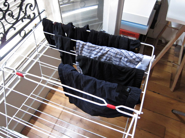 Je passe chez moi étendre mon linge