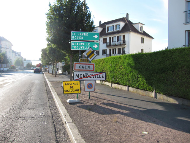 J'arrive à Caen après 125 kms de route