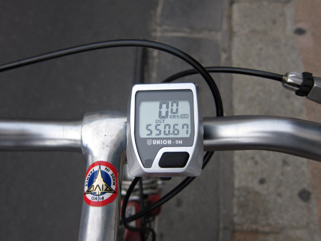J'initialise mon compteur. J'ai déjà parcouru environ 550 kms depuis mon départ