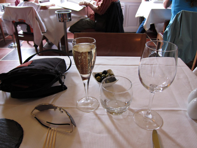 Je bois du champagne