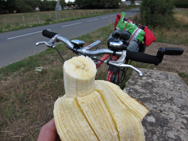 Je me suis placé sur un muret au bord de la route