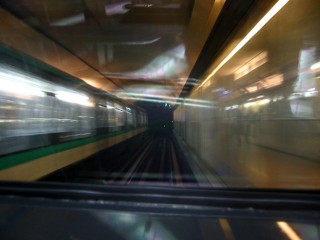 Je me place à l'avant du train