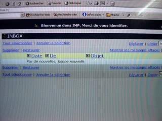 Je n'ai pas d'emails