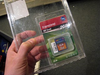 J'achète une carte mémoire pour mon appareil photo