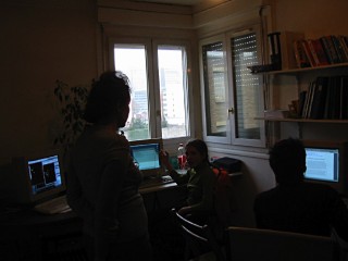 Nous retournons chez moi